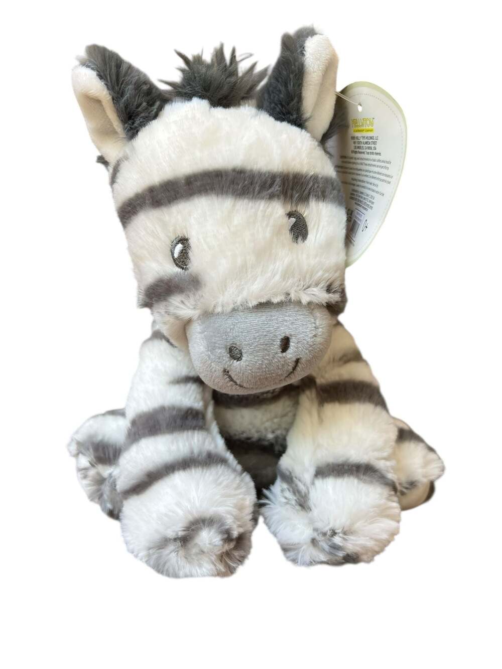 Kellybaby 7.5" Safari Baby Zebra Plush Toy with Rattle
